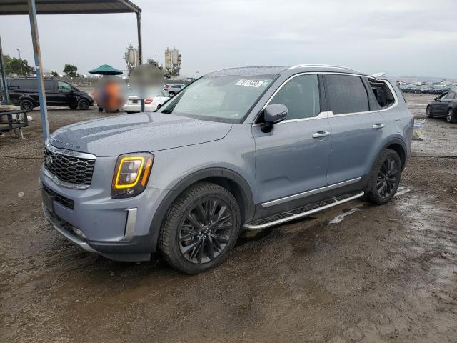 5XYP54HC7MG167333 - 2021 KIA TELLURIDE SX BLUE photo 1