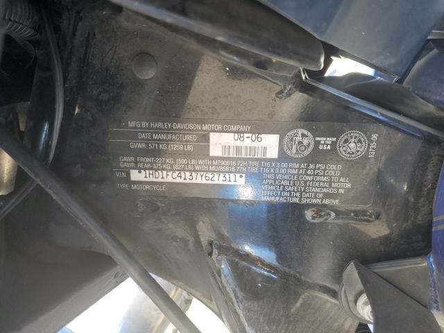 1HD1FC4137Y627311 - 2007 HARLEY-DAVIDSON FLHTCUI ლურჯი ფოტო 10