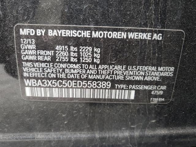 WBA3X5C50ED558389 - 2014 BMW 328 XIGT BLACK photo 12