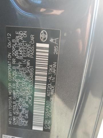 JTKJF5C73D3048551 - 2013 TOYOTA SCION TC ნაცრისფერი ფოტო 12