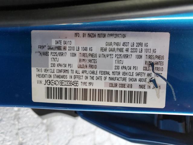 JM3KE4CY8E0338456 - 2014 MAZDA CX-5 TOURING BLUE photo 12