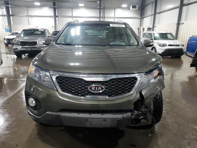 5XYKUDA22CG265134 - 2012 KIA SORENTO EX GREEN photo 5