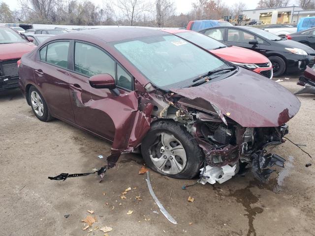 19XFB2F56FE006100 - 2015 HONDA CIVIC LX BURGUNDY photo 4