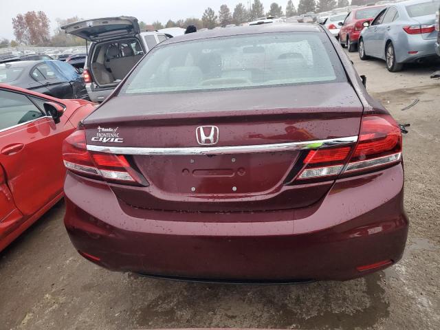 19XFB2F56FE006100 - 2015 HONDA CIVIC LX BURGUNDY photo 6