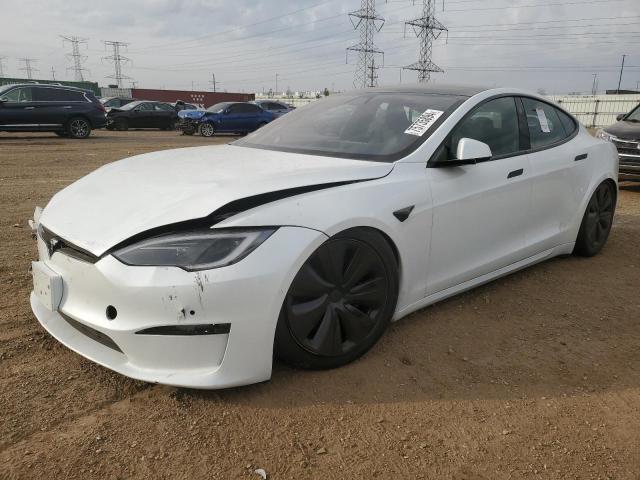 5YJSA1E56NF476634 - 2022 TESLA MODEL S WHITE photo 1