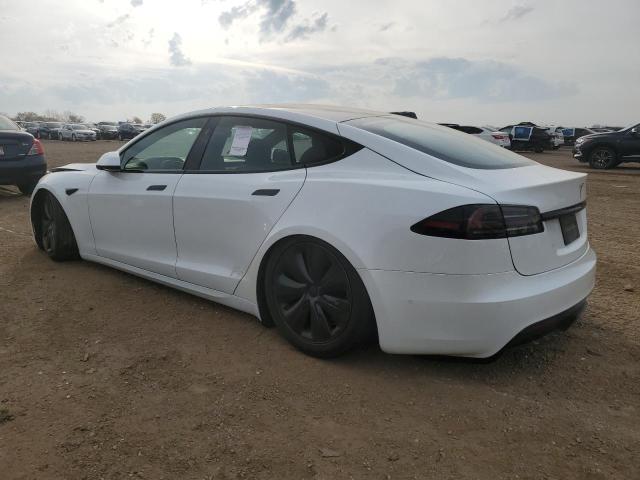 5YJSA1E56NF476634 - 2022 TESLA MODEL S WHITE photo 2