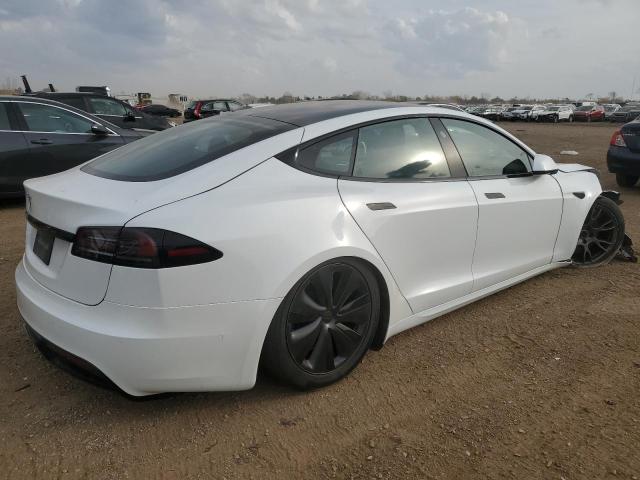 5YJSA1E56NF476634 - 2022 TESLA MODEL S WHITE photo 3