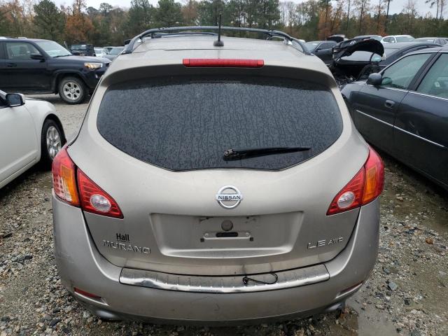 JN8AZ18W39W160588 - 2009 NISSAN MURANO S TAN photo 6