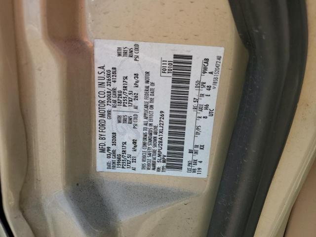 5LMPU28A1XLJ27269 - 1999 LINCOLN NAVIGATOR ოქროსფერი ფოტო 13