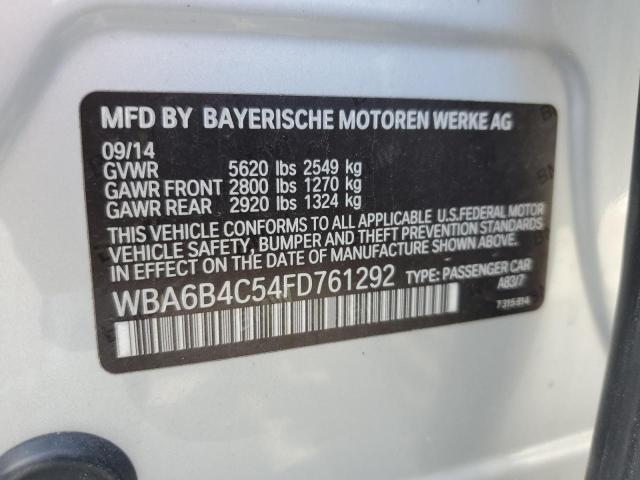 WBA6B4C54FD761292 - 2015 BMW 650 XI GRAN COUPE SILVER photo 12