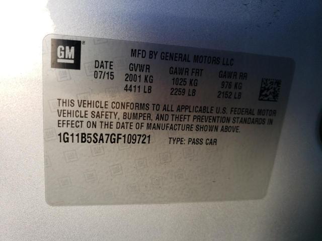 1G11B5SA7GF109721 - 2016 CHEVROLET MALIBU LIM LS SILVER photo 12