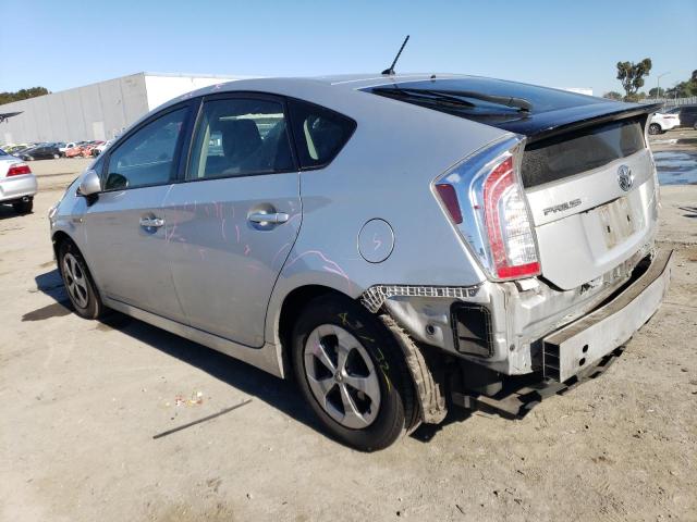 JTDKN3DU5F0447649 - 2015 TOYOTA PRIUS SILVER photo 2