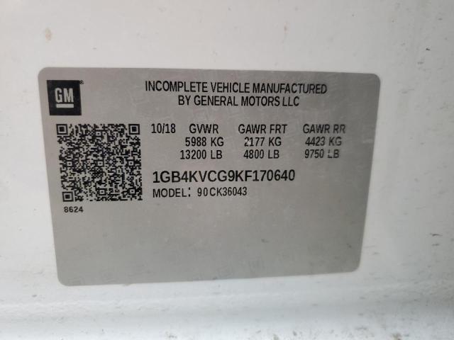 1GB4KVCG9KF170640 - 2019 CHEVROLET SILVERADO K3500 WHITE photo 12