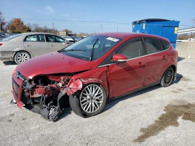 1FAHP3M21CL447991 - 2012 FORD FOCUS SEL MAROON photo 1