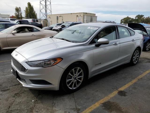 3FA6P0LU5HR209210 - 2017 FORD FUSION SE HYBRID SILVER photo 1