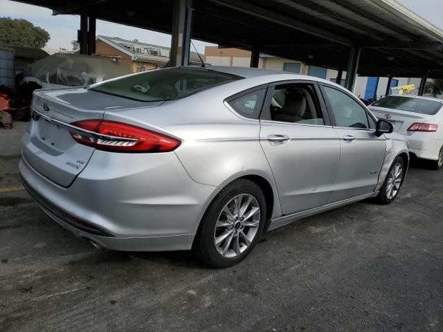 3FA6P0LU5HR209210 - 2017 FORD FUSION SE HYBRID SILVER photo 3