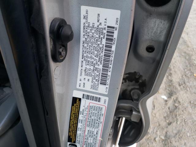 5TEJU62N05Z084333 - 2005 TOYOTA TACOMA DOUBLE CAB PRERUNNER SILVER photo 12