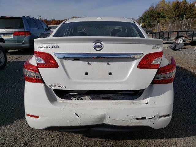 3N1AB7AP6FY345182 - 2015 NISSAN SENTRA S WHITE photo 6