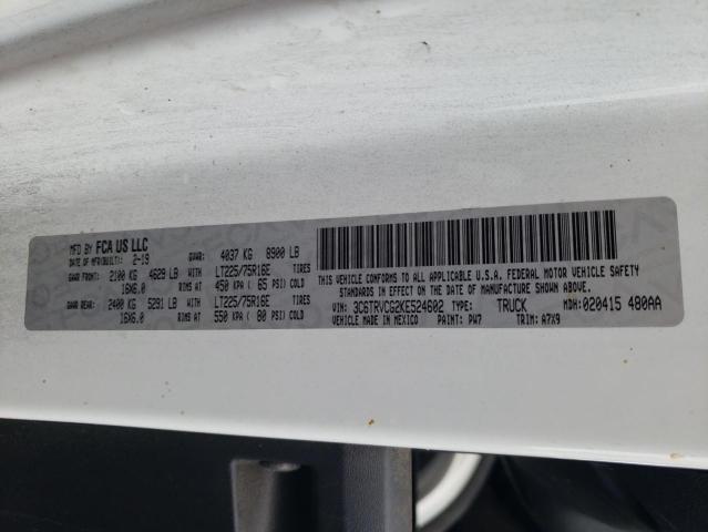 3C6TRVCG2KE524602 - 2019 RAM PROMASTER 2500 HIGH WHITE photo 13