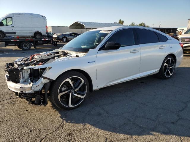 1HGCV3F21NA038820 - 2022 HONDA ACCORD HYBRID SPORT WHITE photo 1