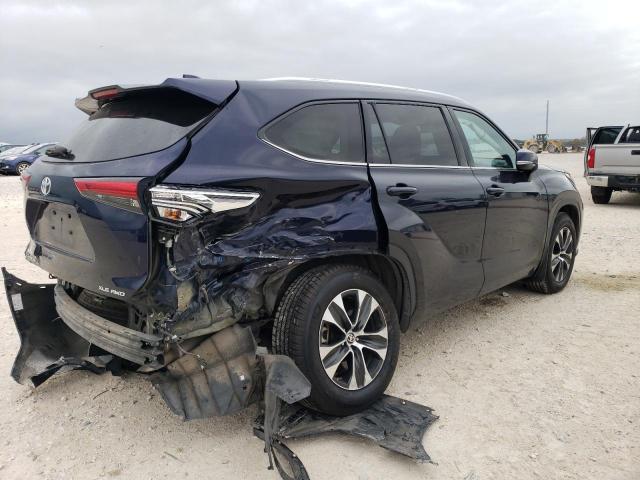 5TDGZRBH2LS000417 - 2020 TOYOTA HIGHLANDER XLE BLUE photo 3