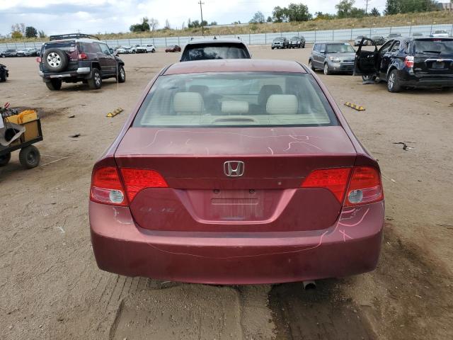 1HGFA16598L117507 - 2008 HONDA CIVIC LX BURGUNDY photo 6