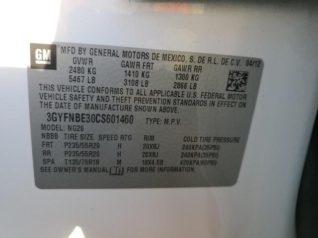 3GYFNBE30CS601460 - 2012 CADILLAC SRX PERFORMANCE COLLECTION Ağ foto 14