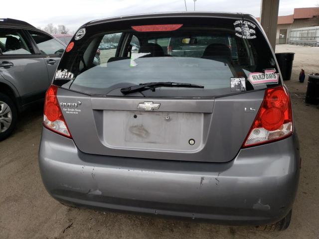 KL1TD66678B081361 - 2008 CHEVROLET AVEO BASE GRAY photo 6