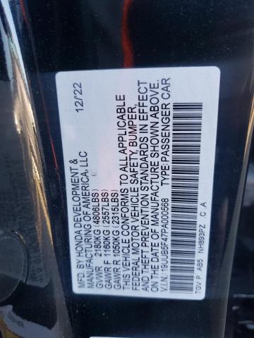 19UUB5F47PA000568 - 2023 ACURA TLX TECHNOLOGY BLACK photo 12