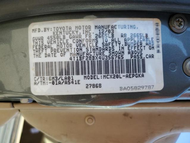 4T1BF28BX4U356765 - 2004 TOYOTA AVALON XL GRAY photo 13