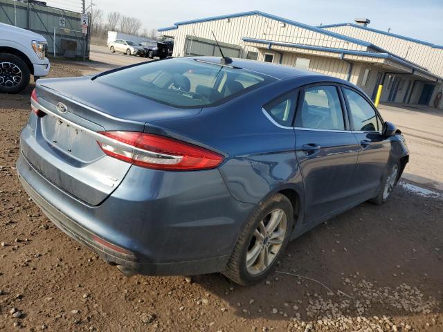 3FA6P0HDXJR279610 - 2018 FORD FUSION SE BLUE photo 3