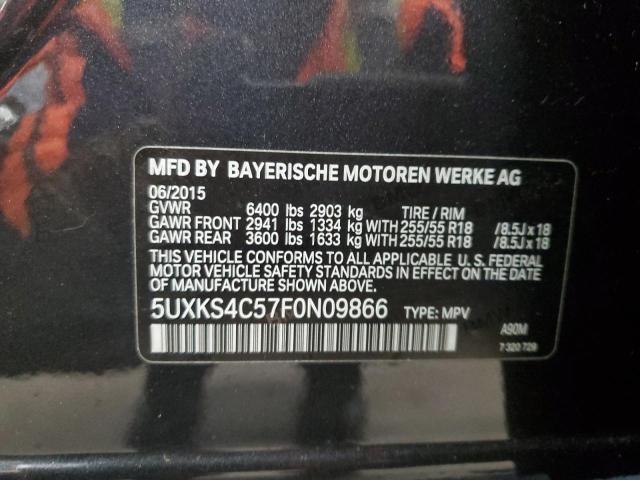 5UXKS4C57F0N09866 - 2015 BMW X5 XDRIVE35D CHARCOAL photo 12