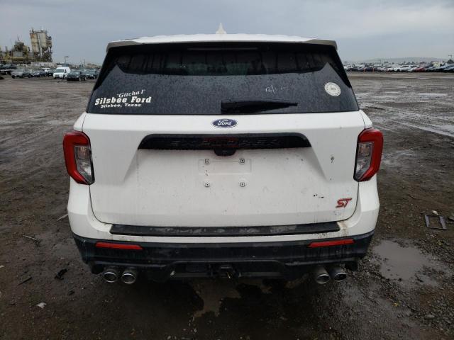 1FM5K8GC9MGB59431 - 2021 FORD EXPLORER ST WHITE photo 6