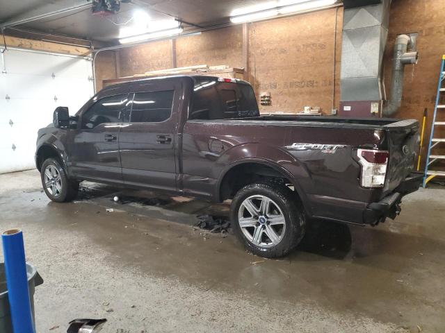 1FTFW1EG1JFD02853 - 2018 FORD F150 SUPERCREW MAROON photo 2