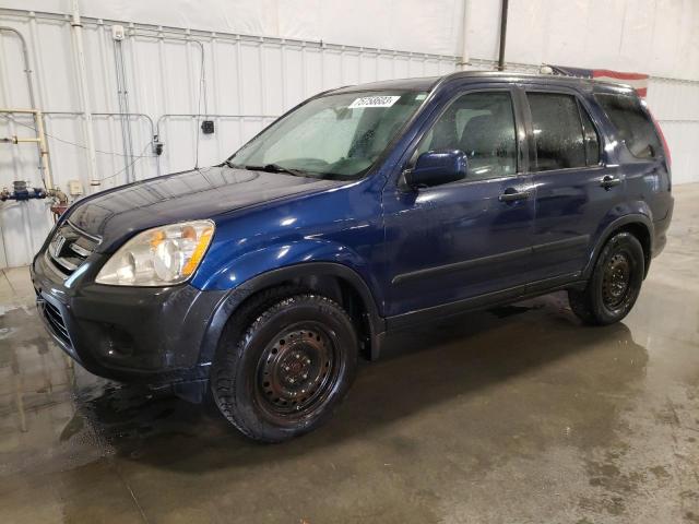 SHSRD78815U346154 - 2005 HONDA CR-V EX BLUE photo 1