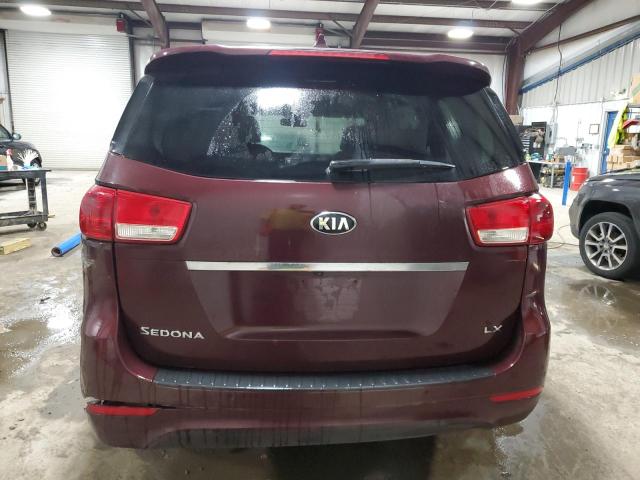 KNDMB5C11G6209980 - 2016 KIA SEDONA LX MAROON photo 6