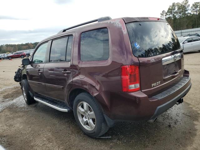 5FNYF3H53BB049653 - 2011 HONDA PILOT EXL BURGUNDY photo 2