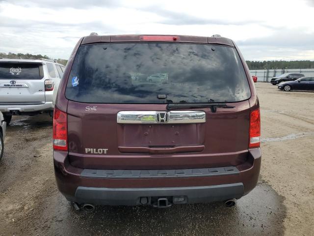 5FNYF3H53BB049653 - 2011 HONDA PILOT EXL BURGUNDY photo 6