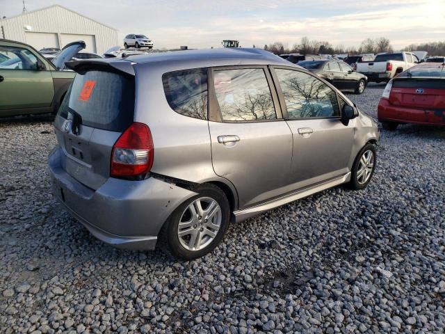 JHMGD37607S054880 - 2007 HONDA FIT S ნაცრისფერი ფოტო 3