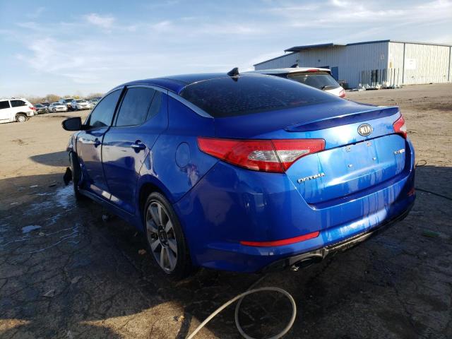 5XXGR4A69DG139708 - 2013 KIA OPTIMA SX BLUE photo 2