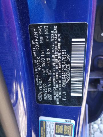 KMHLR4AF2PU476181 - 2023 HYUNDAI ELANTRA N LINE BLUE photo 13