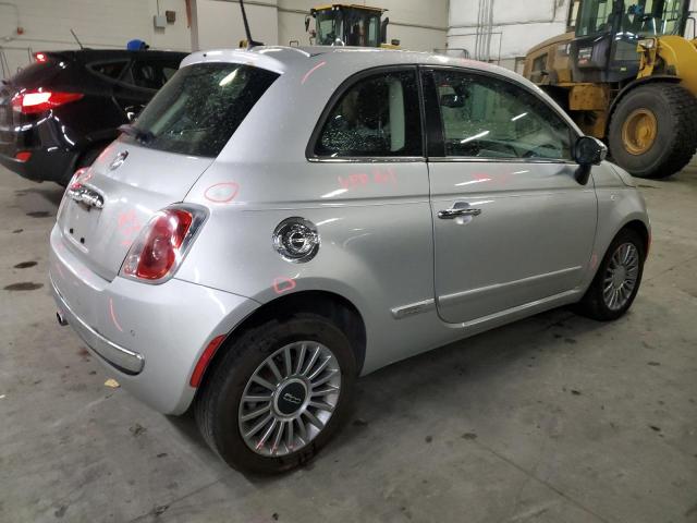 3C3CFFCR2DT575285 - 2013 FIAT 500 LOUNGE SILVER photo 3