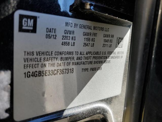 1G4GB5E33CF367318 - 2012 BUICK LACROSSE CONVENIENCE Qara foto 13