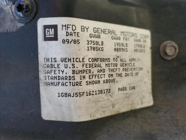 1G8AJ55F16Z138172 - 2006 SATURN ION LEVEL 2 金色 照片 13