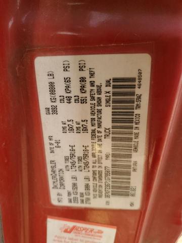 3B7KF23671G795077 - 2001 DODGE RAM 2500 RED photo 12