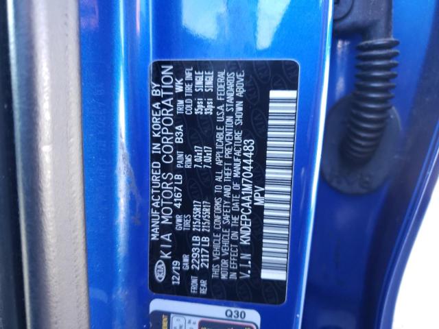 KNDEPCAA1M7044483 - 2021 KIA SELTOS LX BLUE photo 13