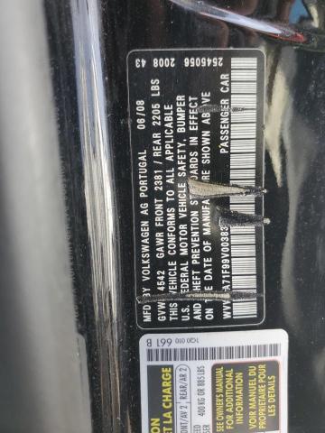 WVWFA71F99V003837 - 2009 VOLKSWAGEN EOS LUX 黑色 照片 12
