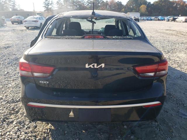 3KPA24AD8NE449836 - 2022 KIA RIO LX BLACK photo 6