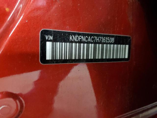 KNDPNCAC7H7161538 - 2017 KIA SPORTAGE EX RED photo 12