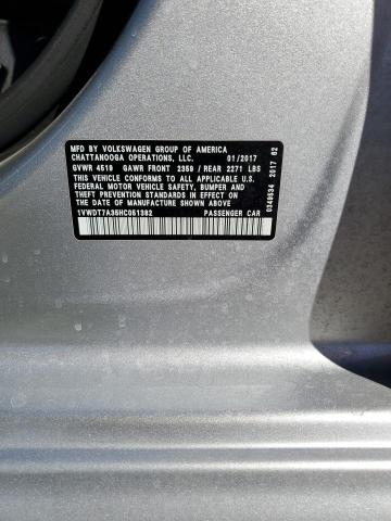 1VWDT7A35HC051382 - 2017 VOLKSWAGEN PASSAT R-LINE Արծաթագույն լուսանկար 13